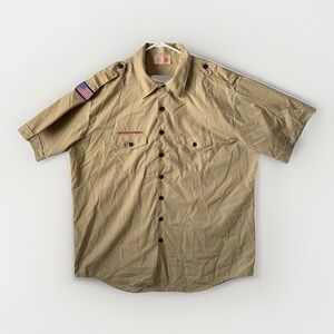 Boy Scouts of America BSA Men's Shirt Tan 3X-Large XXXL Cotton Blend Tan